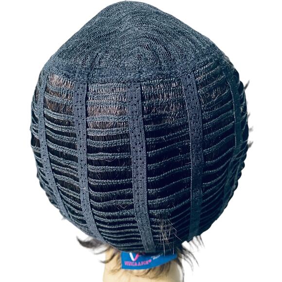 Human Hair Razor Pixie Wig Vivica A Fox H205V Black Pure Stretch Cap NWT - Picture 5 of 10